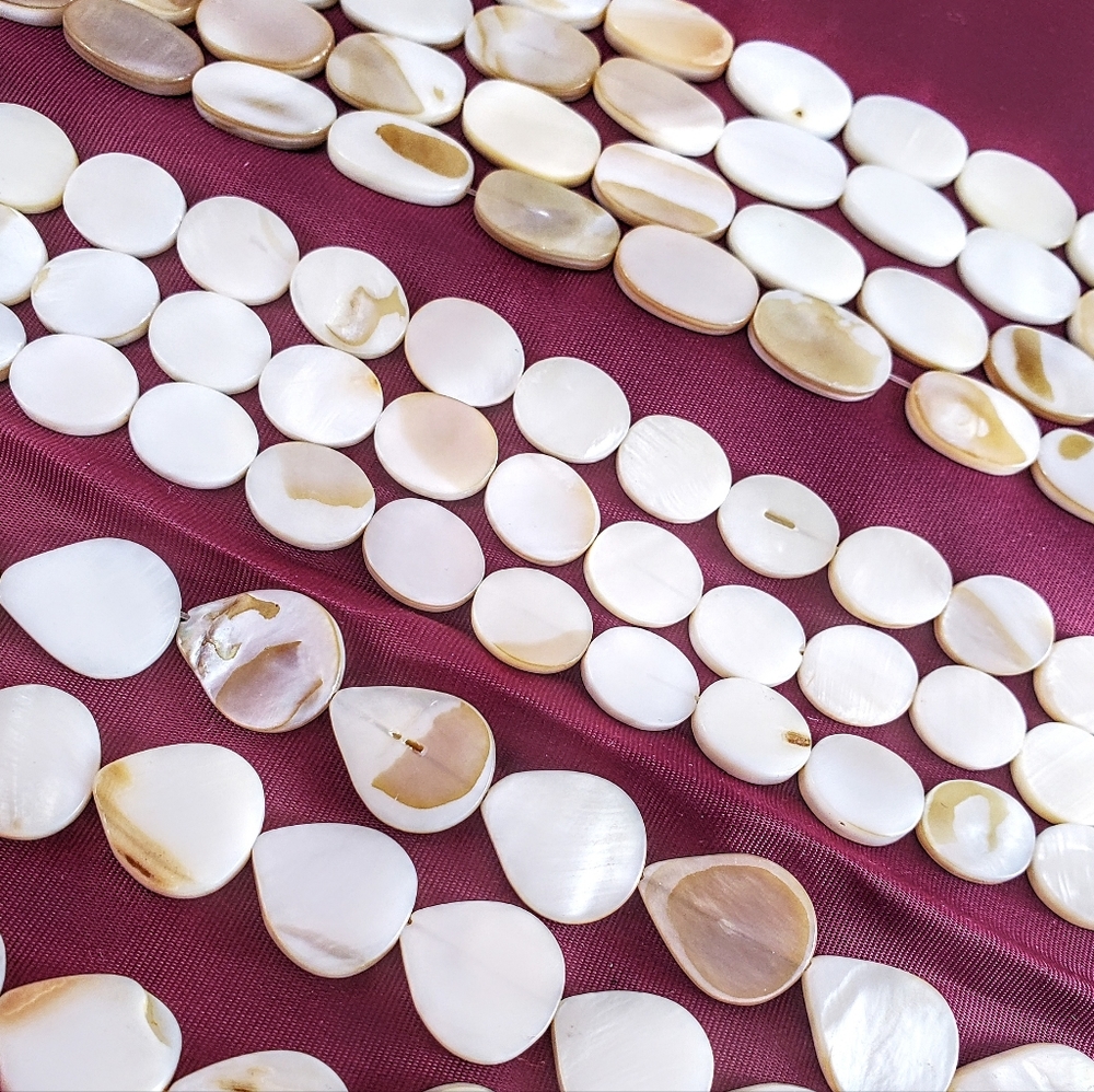 Mother of Pearl Beads for jewelry making, 10 strands, ~300 beads
